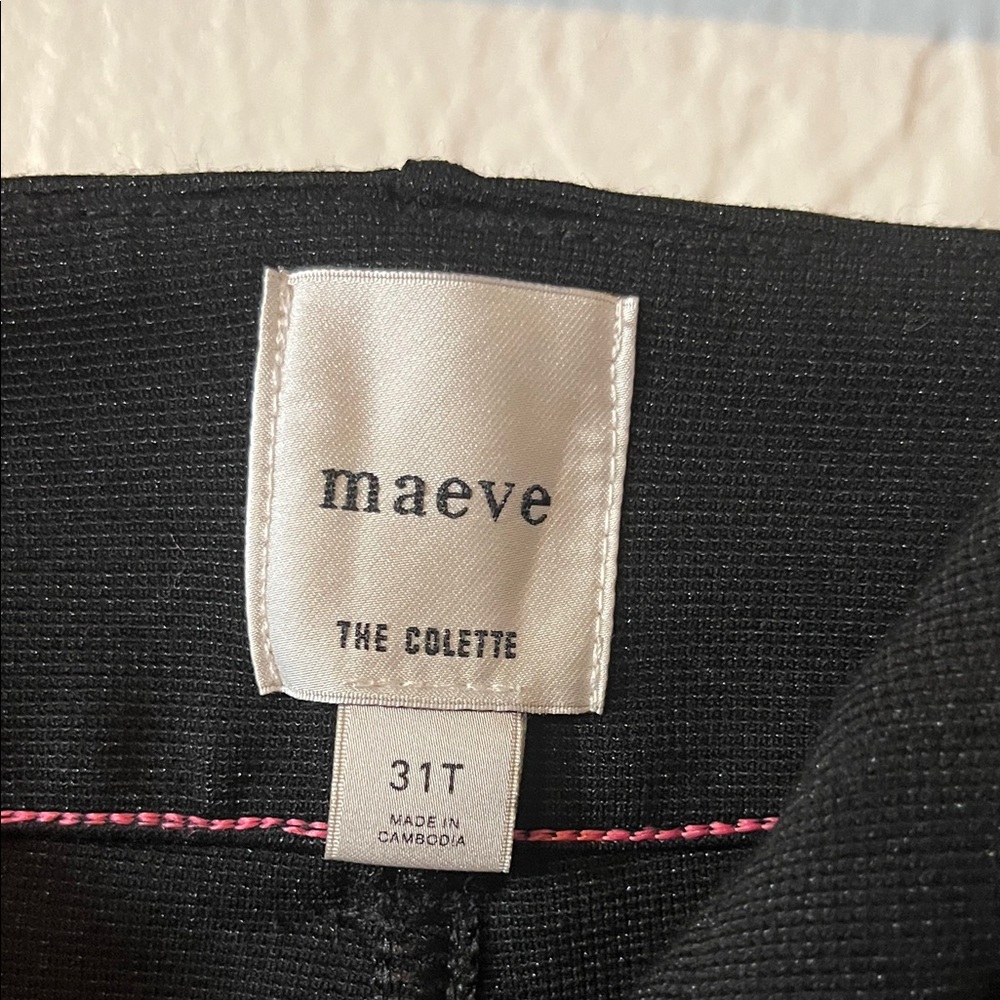 Maeve Black Wide-Leg High-Rise Pants - Picture 2 of 6